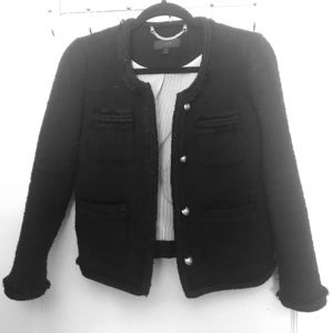 Women’s black tweed wool blend blazer jacket Jcrew